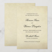 Save The Date Mariage Élégant Vintage (Devant / Derrière)