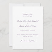 Save The Date Mariage élégant violet propre (Devant)