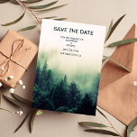 Save The Date Mariage Emerald Green Watercolor Pine Tree<br><div class="desc">La question a été posée, la famille a été informée, les plans commencent à se rassembler. Faites-vous dorloter vos invités avec une superbe carte de dattes ! Ajoutez une photo, la date, un message personnel et un timbre et vous êtes bien ! Choisissez notre design Mariage Emerald Green Watercolor Pine...</div>