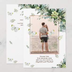 Save The Date Mariage émeraude Feuille chic Eucalyptus