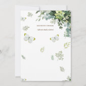 Save The Date Mariage émeraude Feuille chic Eucalyptus (Dos)