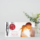 Save The Date Mariage en bambou Sunrise Enregistrer La Date Cart (Debout devant)