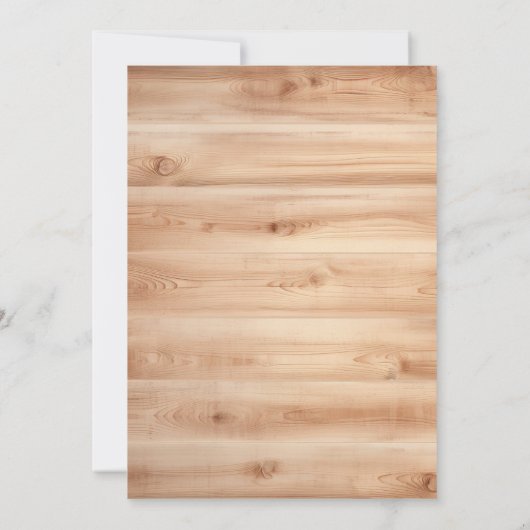 Save The Date Mariage en bois de tournesol (Dos)