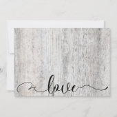Save The Date Mariage en bois Patiné gris rustique Enregistrer l (Dos)
