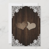 Save The Date Mariage en Bois Rustique Fleur Hydrangea Violet Bl (Dos)