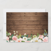 Save The Date Mariage en bois rustique rose pâle géométrique (Dos)