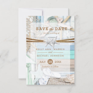 Save The Date Mariage en bord de mer - Enregistrer la date