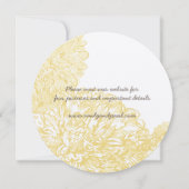 Save The Date Mariage en fleur Dahlia jaune Iris (Dos)