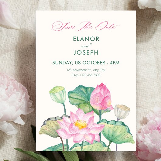 Save The Date Mariage en fleurs épanouies
