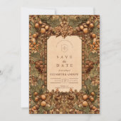 Save The Date Mariage en forêt de chêne doré (Devant)