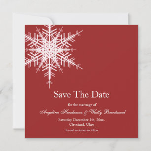 Save The Date Mariage en hiver Enregistrer la date