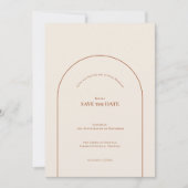 Save The Date Mariage en ivoire Boho Arch (Devant)