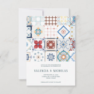 Save The Date Mariage en mosaïque espagnole Enregistrer la date