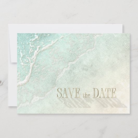 Save The Date Mariage en mousse de mer ID837 (Devant)