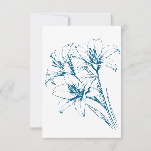 Save The Date Mariage en plan bleu Lily (Dos)