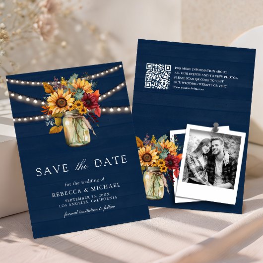 Save The Date Mariage en pot de fleurs de tournesol bordeaux en