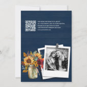 Save The Date Mariage en pot de fleurs de tournesol bordeaux en (Dos)