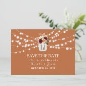 Save The Date Mariage En Terracotta Enregistrer La Date (Debout devant)