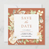 Save The Date Mariage en terre cuite à la terre douce (Devant)