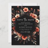 Save The Date Mariage en terre cuite botanique minimal (Devant)