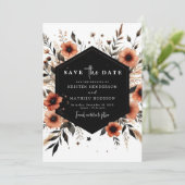 Save The Date Mariage en terre cuite chic et modifiable (Debout devant)