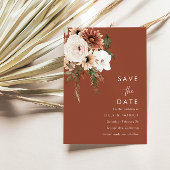 Save The Date Mariage en terre cuite fleurie de Bohême