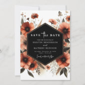 Save The Date Mariage en terre cuite minimal chic (Devant)