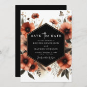 Save The Date Mariage en terre cuite minimal chic (Devant / Derrière)