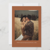 Save The Date Mariage en terre cuite rétro (Dos)
