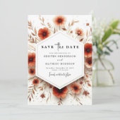 Save The Date Mariage en terre cuite simple (Debout devant)