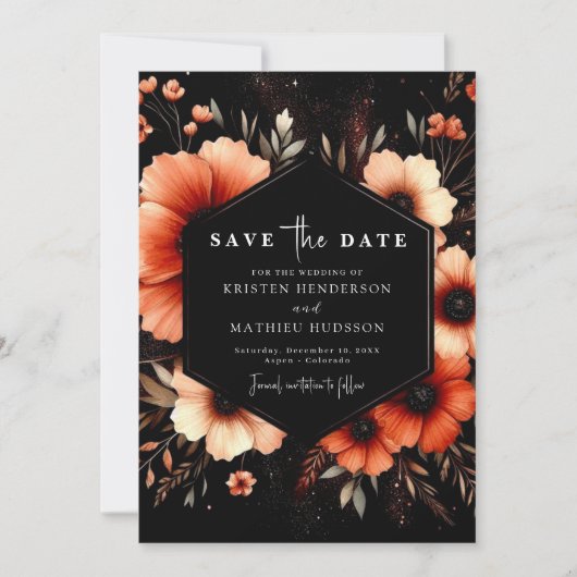Save The Date Mariage en terre cuite simple modifiable (Devant)