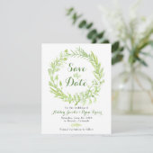 Save The Date Mariage en trèfle vert Enregistrer la date (Debout devant)