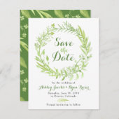 Save The Date Mariage en trèfle vert Enregistrer la date (Devant / Derrière)