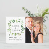 Save The Date Mariage en verdure de la forêt (Debout devant)