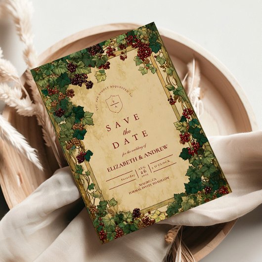 Save The Date Mariage Enchanté à la Végétation de Lierre