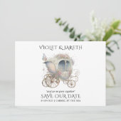 Save The Date Mariage Enchanté Bois Enregistrer La Date (Debout devant)