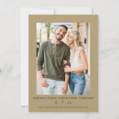 Save The Date Mariage Enregistrer Date 2 Photo Gold Faire votre (Dos)