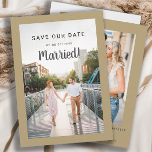 Save The Date Mariage Enregistrer Date 2 Photo Gold Faire votre