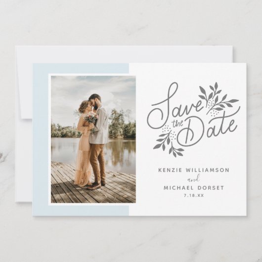 Save The Date Mariage Enregistrer la date 2 Photos Script Botani (Devant)