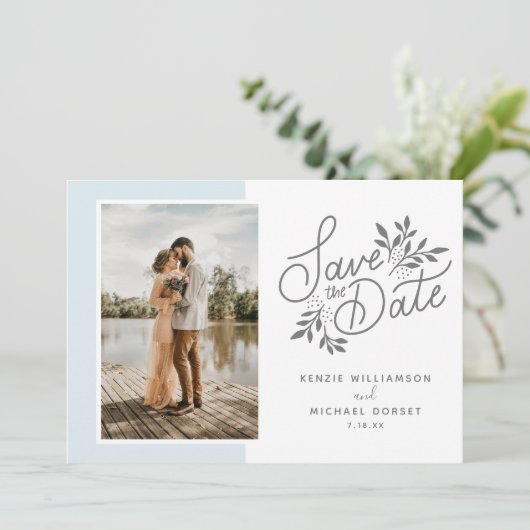 Save The Date Mariage Enregistrer la date 2 Photos Script Botani (Debout devant)