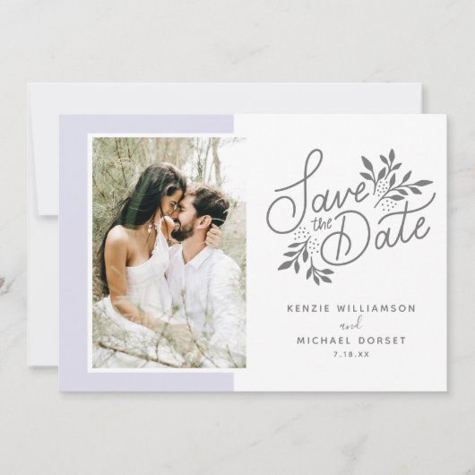Save The Date Mariage Enregistrer la date 2 Photos Script Botani (Devant)