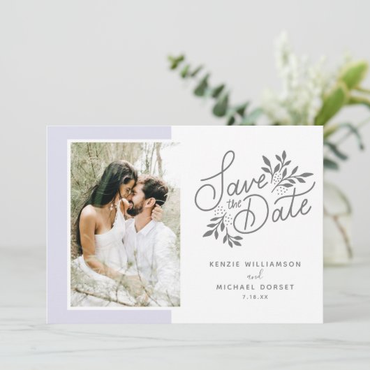 Save The Date Mariage Enregistrer la date 2 Photos Script Botani (Debout devant)