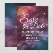 Save The Date Mariage Enregistrer La Date Chic Star Sky Constell (Devant / Derrière)