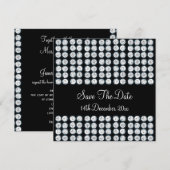 Save The Date Mariage Enregistrer La Date Diamonds (Devant / Derrière)