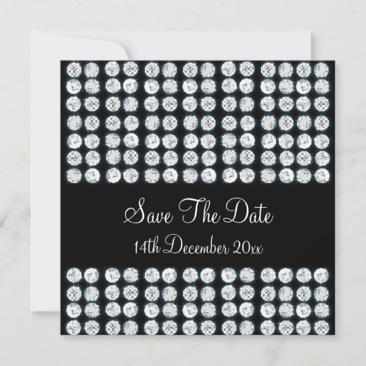 Save The Date Mariage Enregistrer La Date Diamonds (Devant)