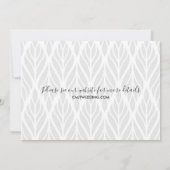 Save The Date Mariage Enregistrer la date Elegant Argent & Blanc (Dos)