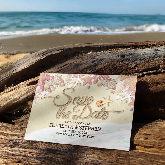 Save The Date Mariage Enregistrer La Date Été Sandy Beach Starfi