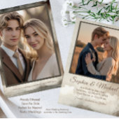 Save The Date Mariage Enregistrer la date Ethereal Aquarelle Vin