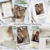 Save The Date Mariage Enregistrer la date Ethereal Aquarelle Vin