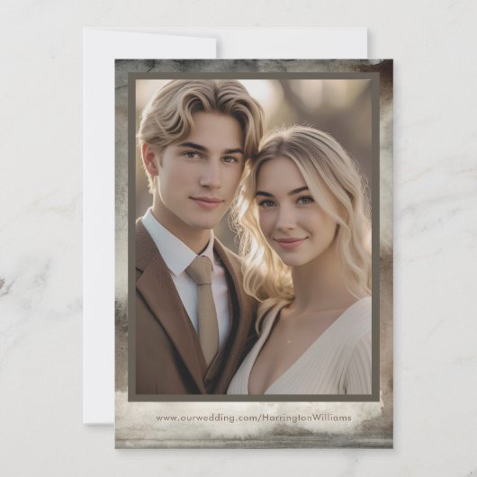 Save The Date Mariage Enregistrer la date Ethereal Aquarelle Vin (Devant)